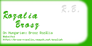 rozalia brosz business card